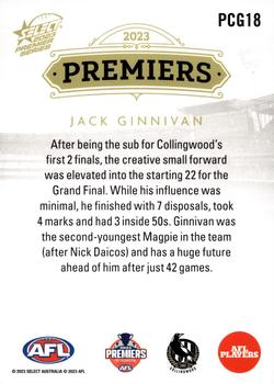 2023 Select Premiers - Collingwood #PCG18 Jack Ginnivan Back